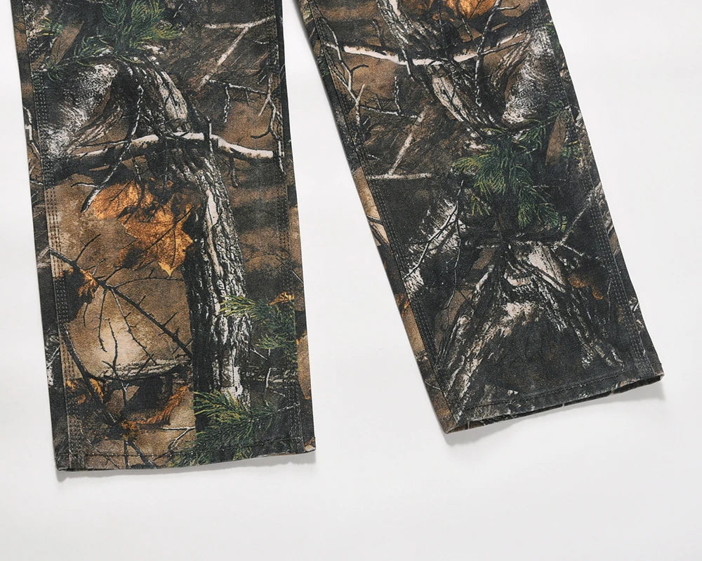 Y2K Camo Cargo Pants – Tree Pattern