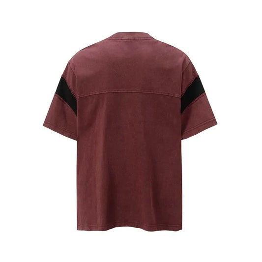 Contrast Color Block Washed Tee