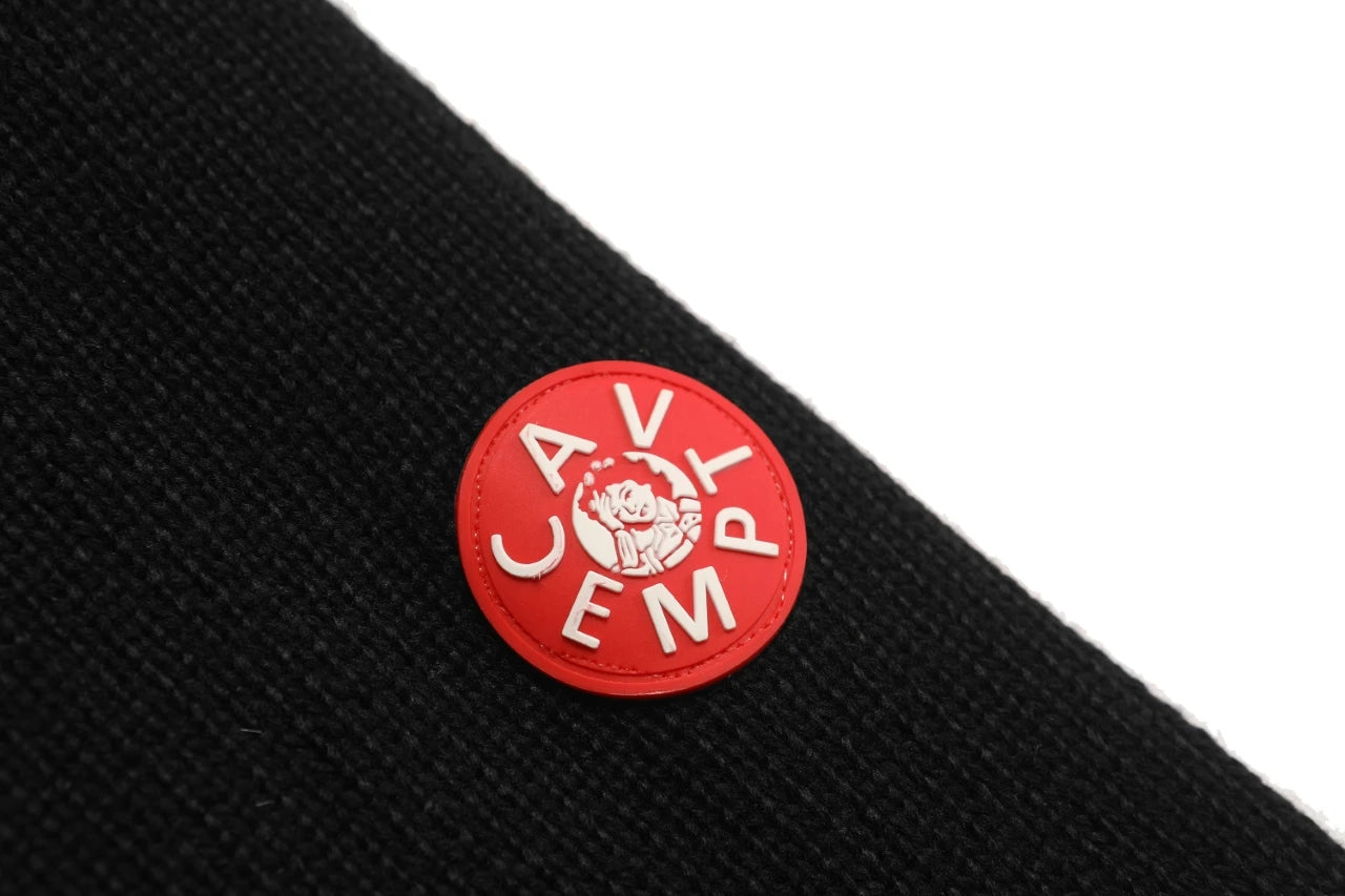 CAVEMPT Mockneck Zip Sweater — Black