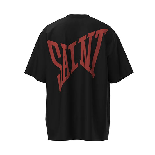 Saint Oversized Lettering Tee — Front & Back Print