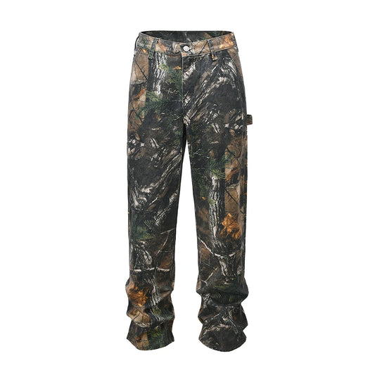 Y2K Camo Cargo Pants – Tree Pattern