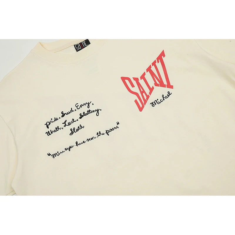 Saint Oversized Lettering Tee — Front & Back Print