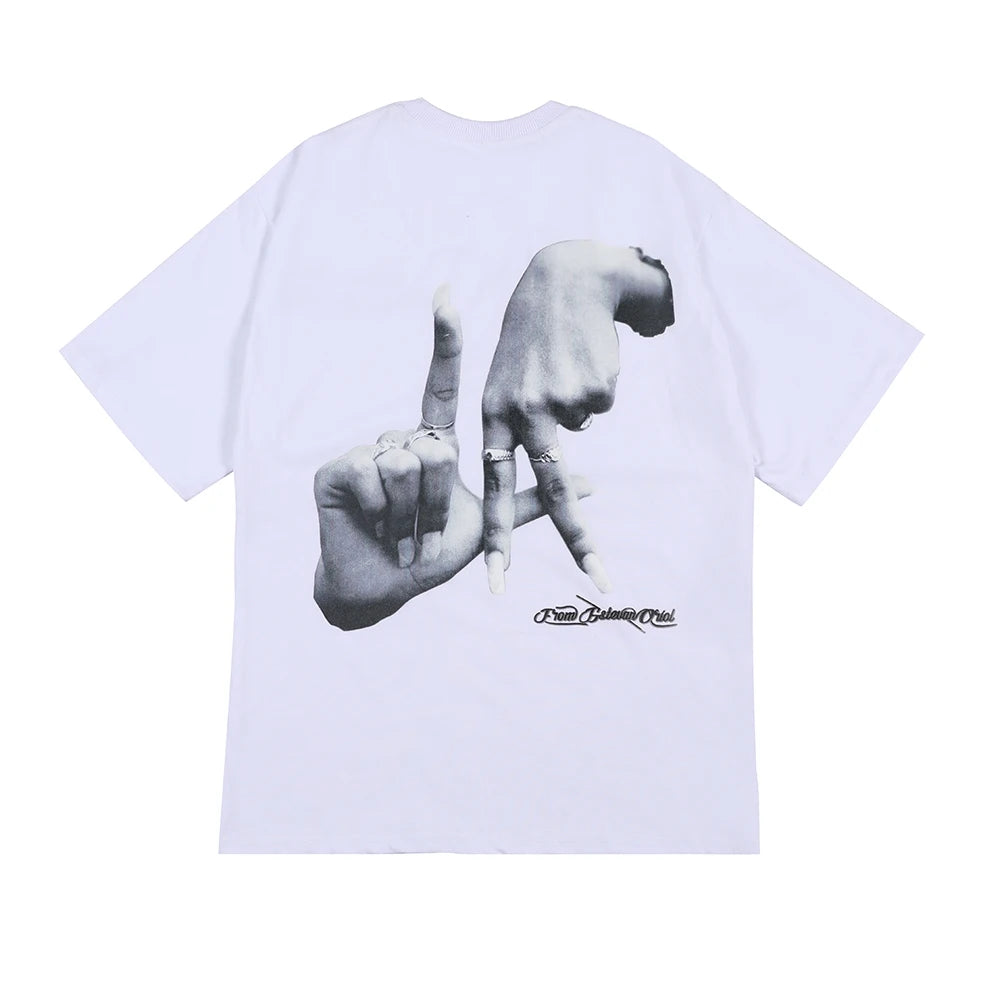 Hands Graphic Oversized Tee