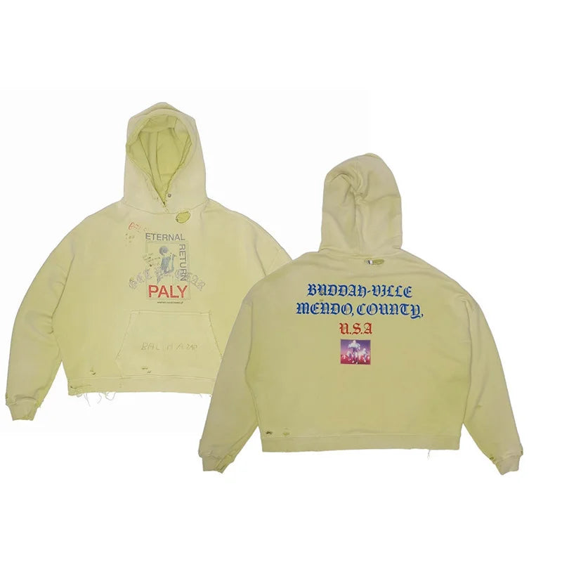 Paly Graphic Hoodie — Yellow Green