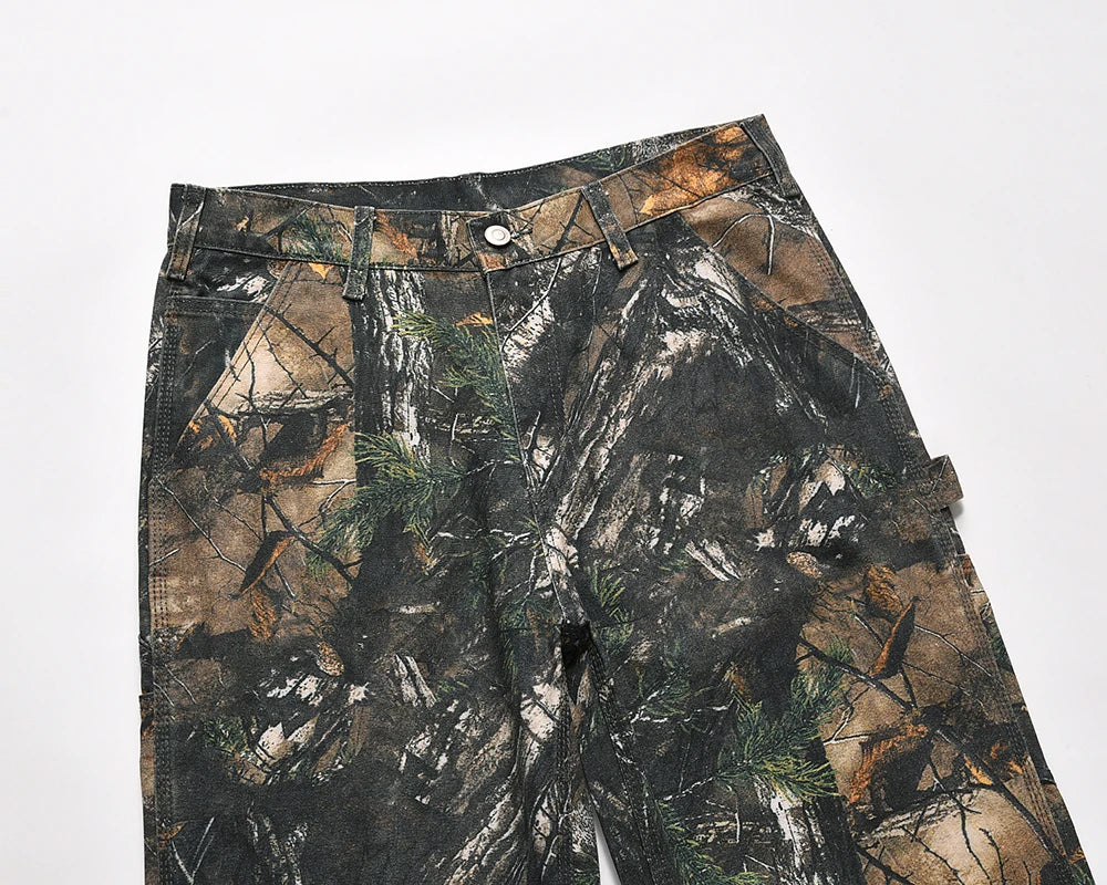 Y2K Camo Cargo Pants – Tree Pattern