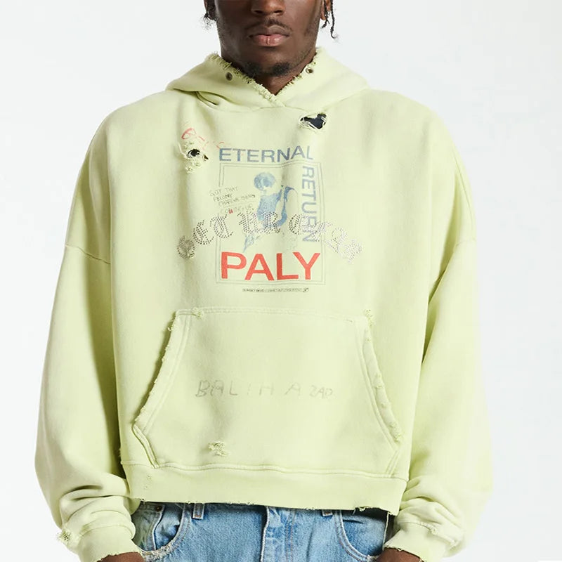 Paly Graphic Hoodie — Yellow Green