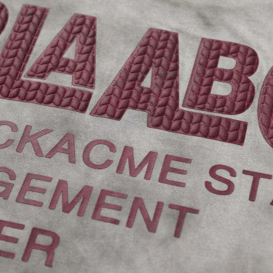 AI Foam Print Washed Long-Sleeve Tee — Grey