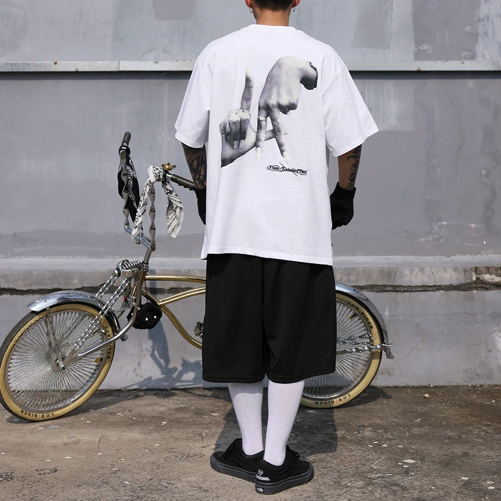 Hands Graphic Oversized Tee