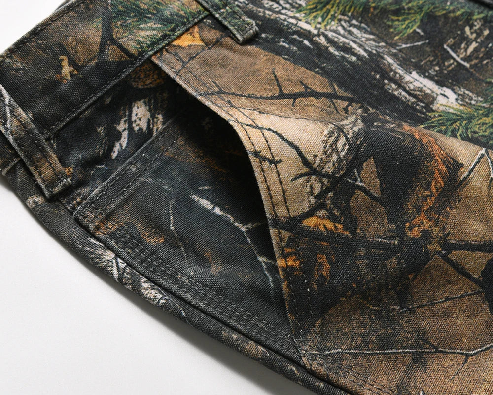 Y2K Camo Cargo Pants – Tree Pattern