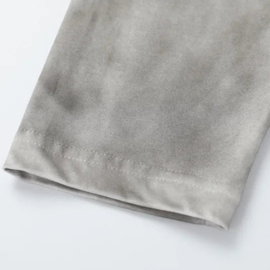 AI Foam Print Washed Long-Sleeve Tee — Grey