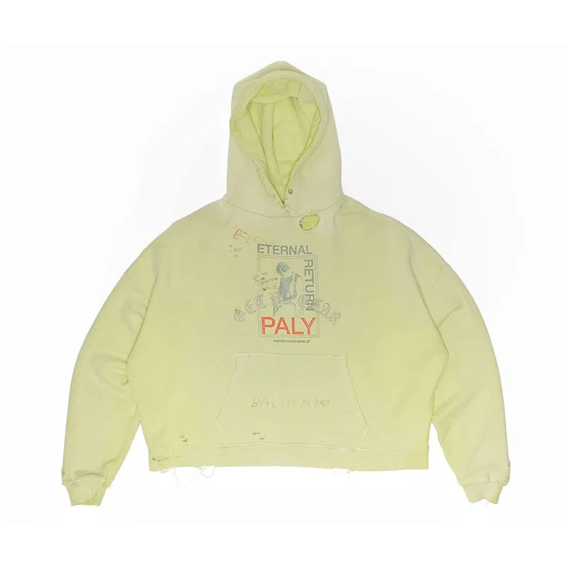 Paly Graphic Hoodie — Yellow Green