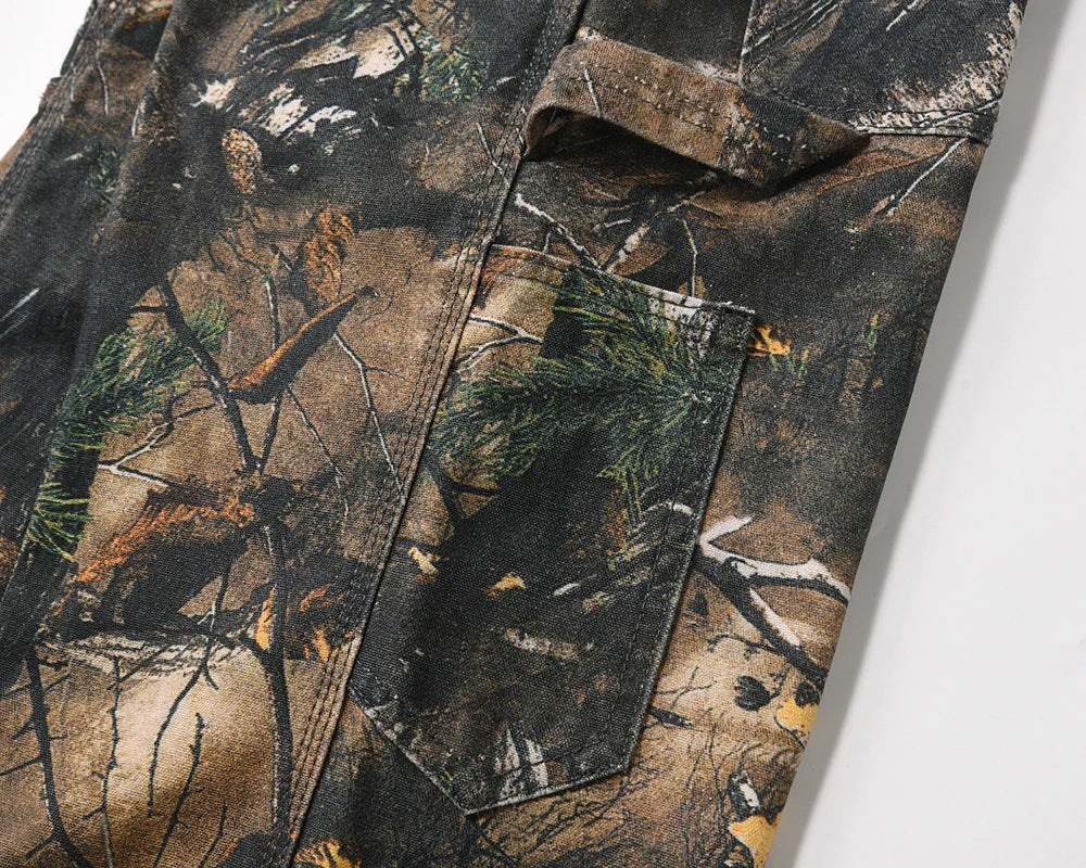 Y2K Camo Cargo Pants – Tree Pattern